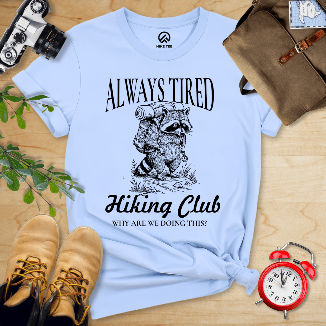 Hike Tee T-Shirt Baby Blue / S Always Tired Club Shirt