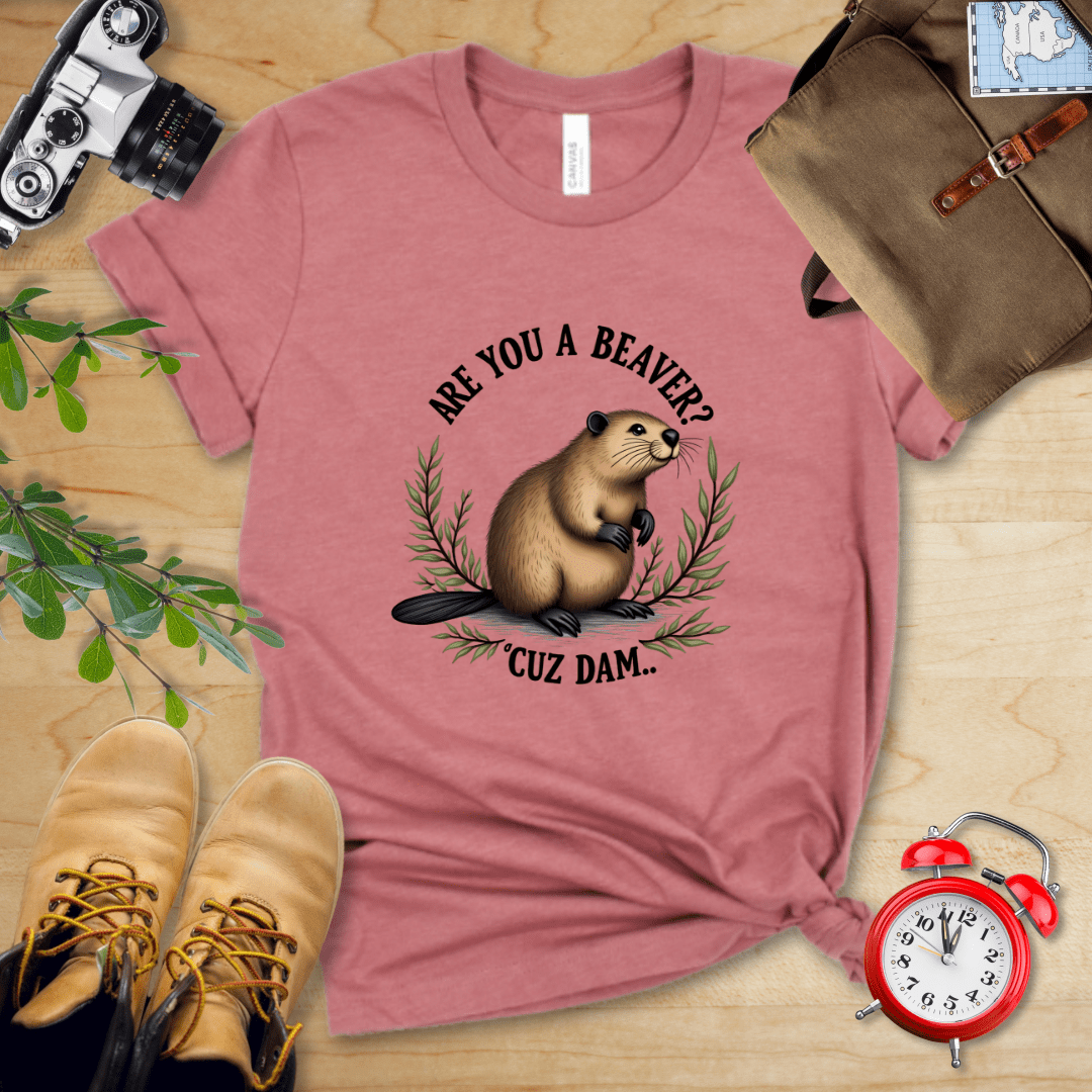 Hike Tee T-Shirt Heather Mauve / S Are You A Beaver? Shirt