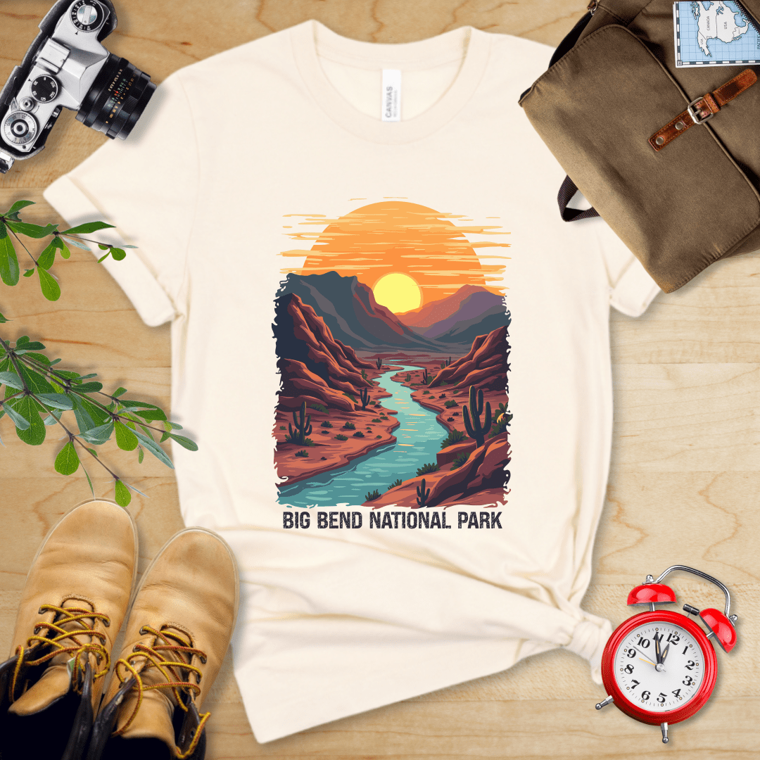 Hike Tee T-Shirt Natural / S Big Bend National Park Shirt