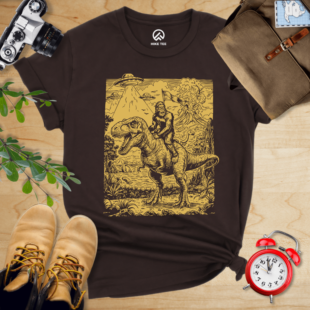 Hike Tee T-Shirt Brown / S Bigfoot Dinosaur Shirt