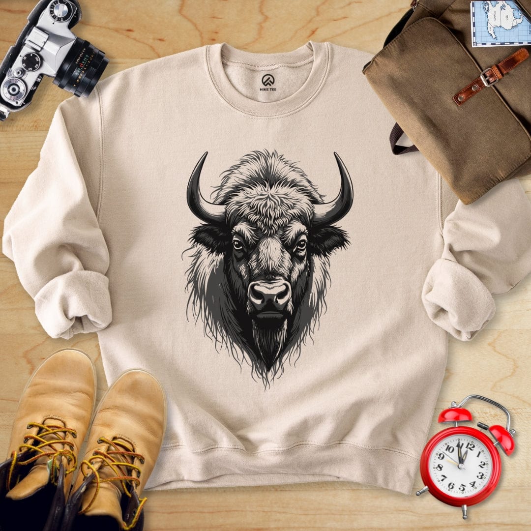 Hike Tee Sweatshirt Sand / S Bison Sweatshirt