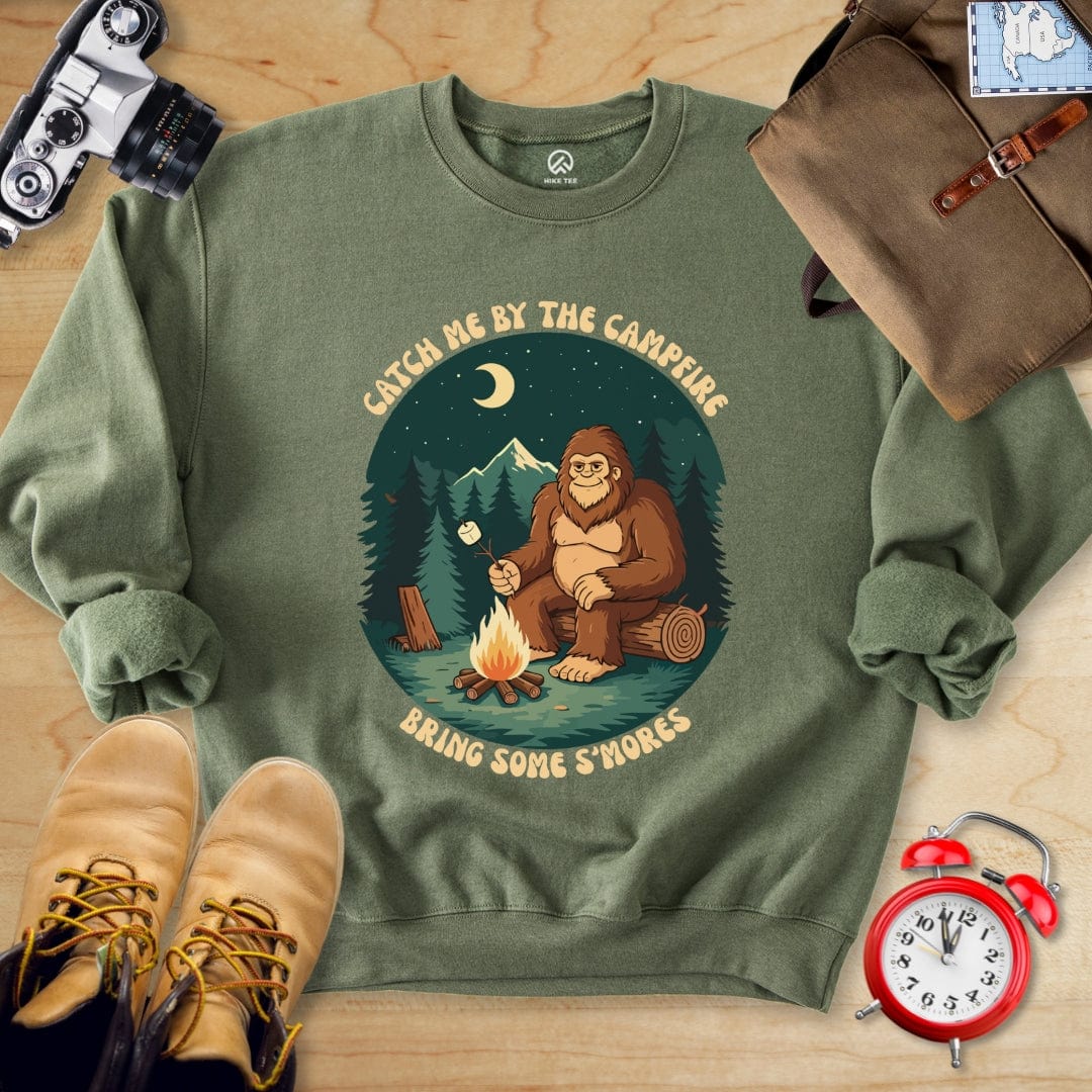 Hike Tee Sweatshirt Military Green / S Bring Some Smores Sweatshirt