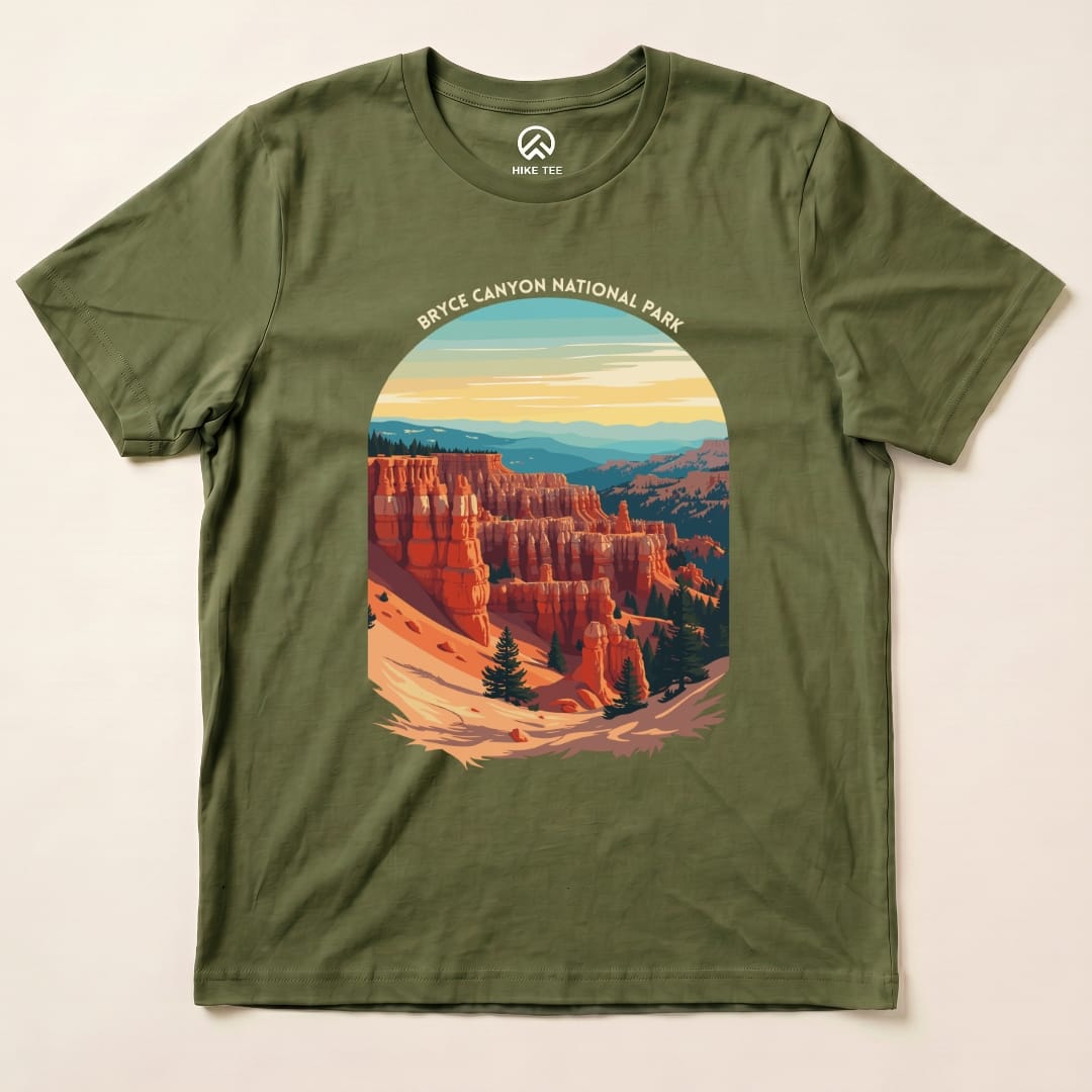 Hike Tee T-Shirt Military Green / S Bryce Canyon National Park Shirt