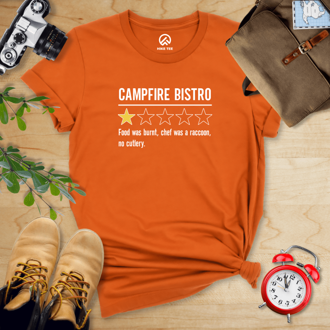 Hike Tee T-Shirt Autumn / S Campfire Bistro Review Shirt
