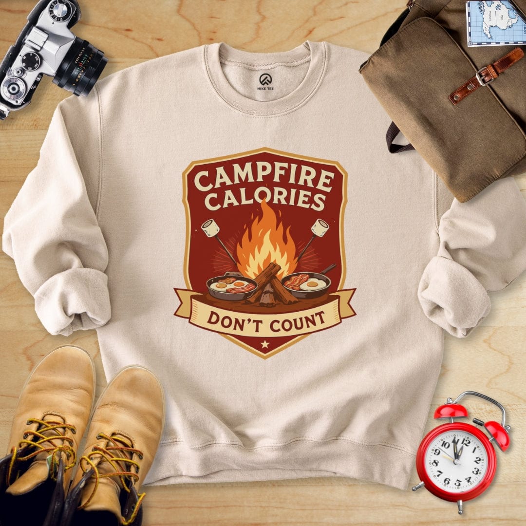 Hike Tee Sweatshirt S / Sand Campfire Calories Sweatshirt