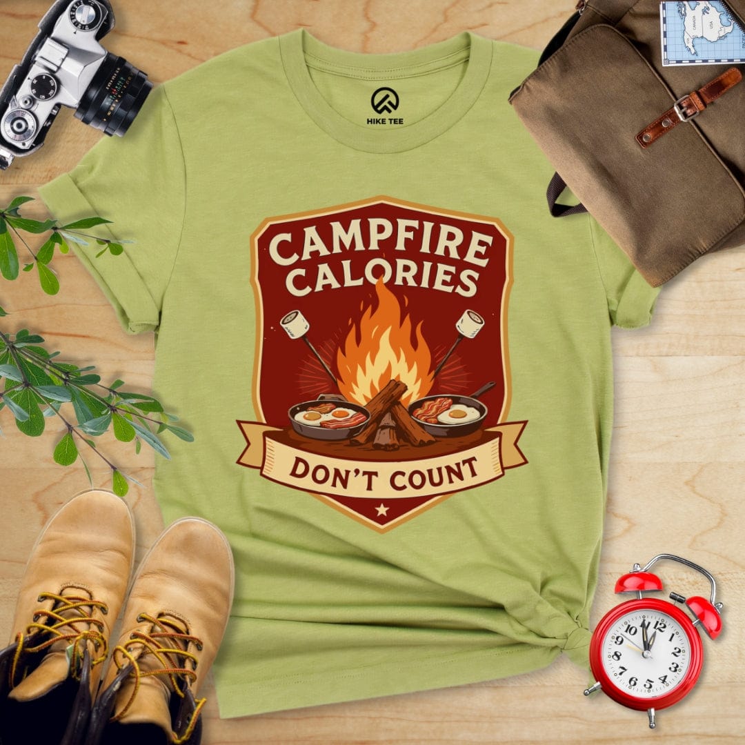 Hike Tee T-Shirt Heather Green / S Campfire Calories