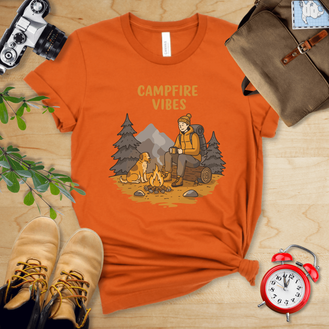 Hike Tee T-Shirt Autumn / S Campfire Vibes Shirt