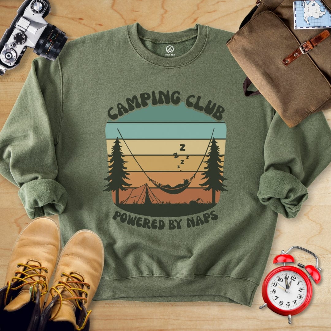 Hike Tee Sweatshirt Military Green / S Camping Club Sweatshirt