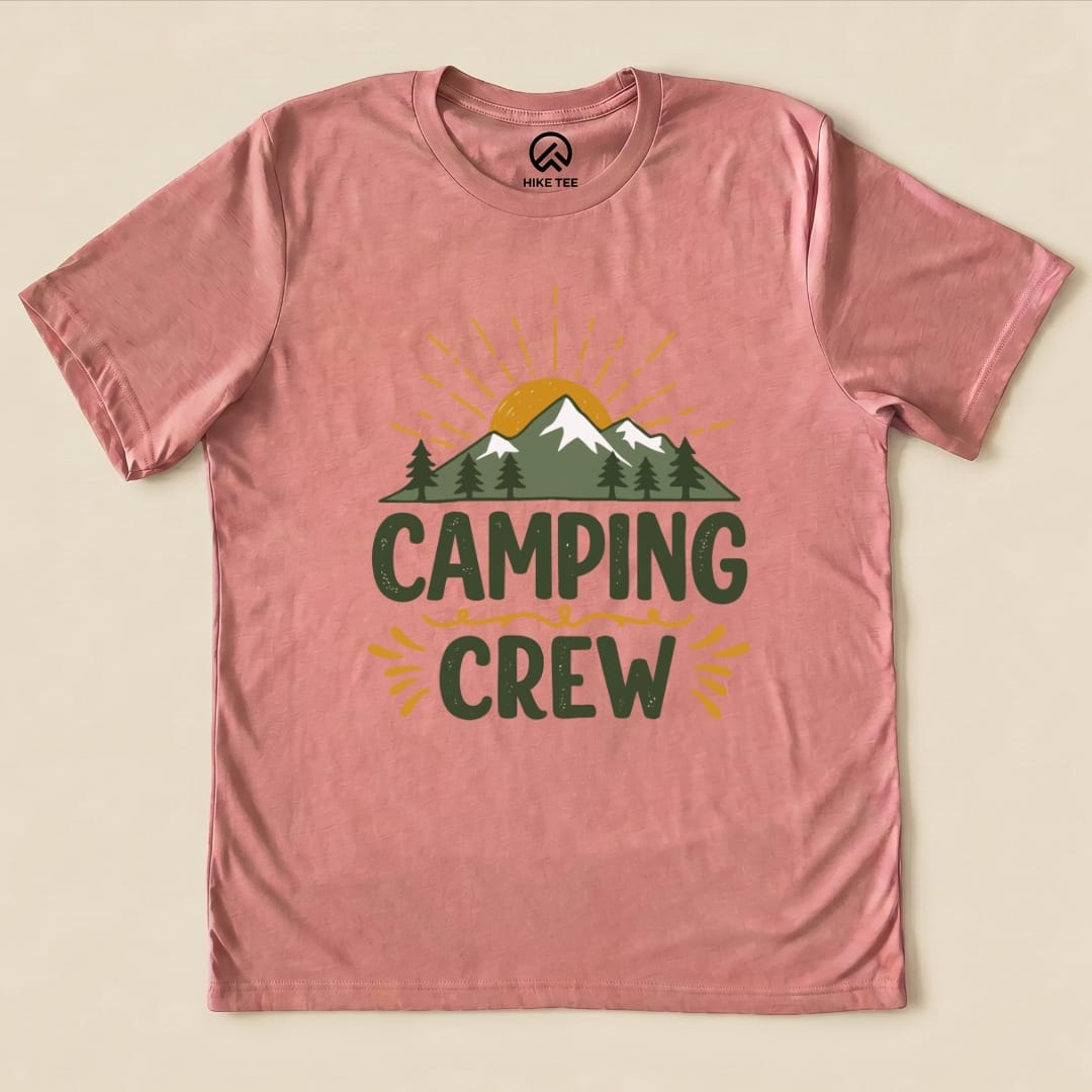 Camping Crew Shirt Hike Tee T-Shirt Heather Mauve / S