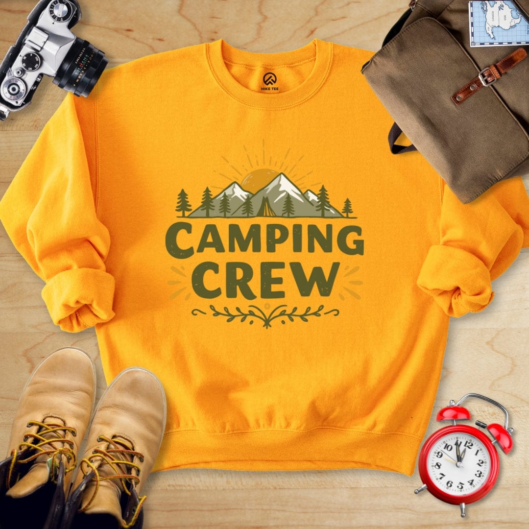 Hike Tee Sweatshirt Gold / S Camping Crew Sweatshirt