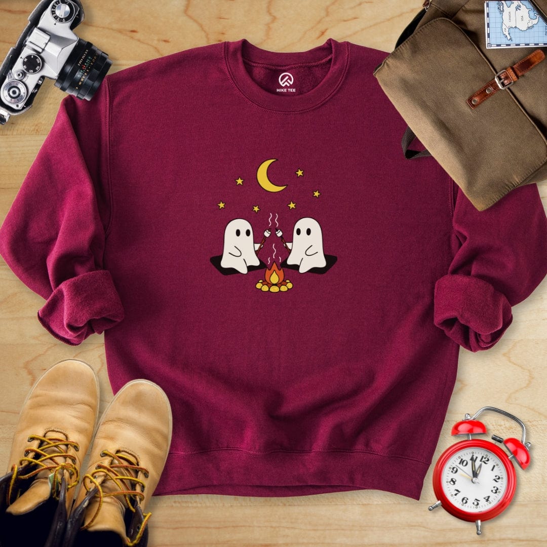 Hike Tee Sweatshirt Maroon / S Camping Ghosts Sweatshirt