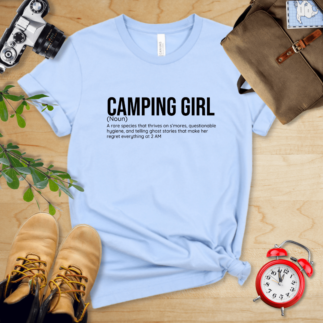 Hike Tee T-Shirt Baby Blue / S Camping Girl Definition Shirt