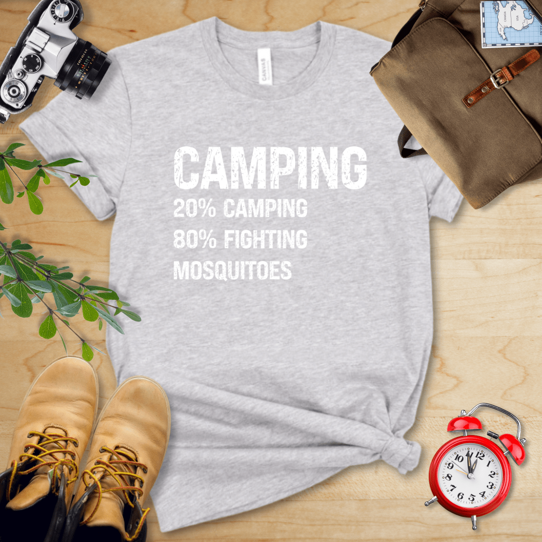Hike Tee T-Shirt Athletic Heather / S Camping Mosquitoes Shirt
