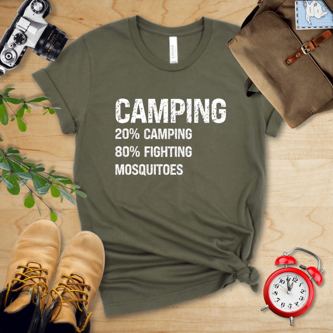 Hike Tee T-Shirt Military Green / S Camping Mosquitoes Shirt
