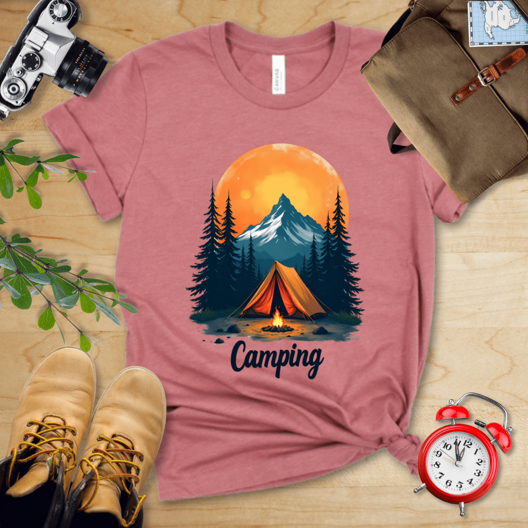 Hike Tee T-Shirt Heather Mauve / S Camping Shirt