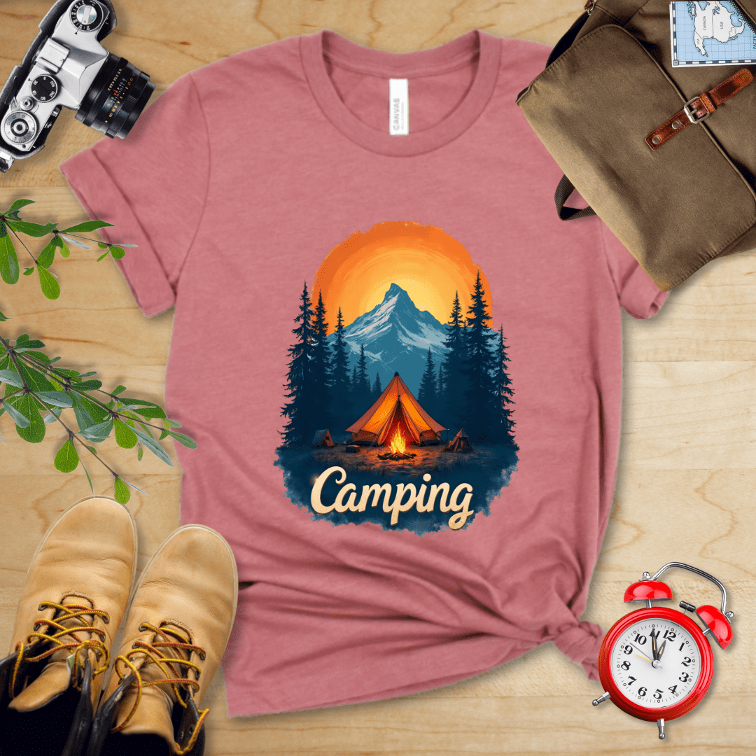 Hike Tee T-Shirt Heather Mauve / S Camping Shirt