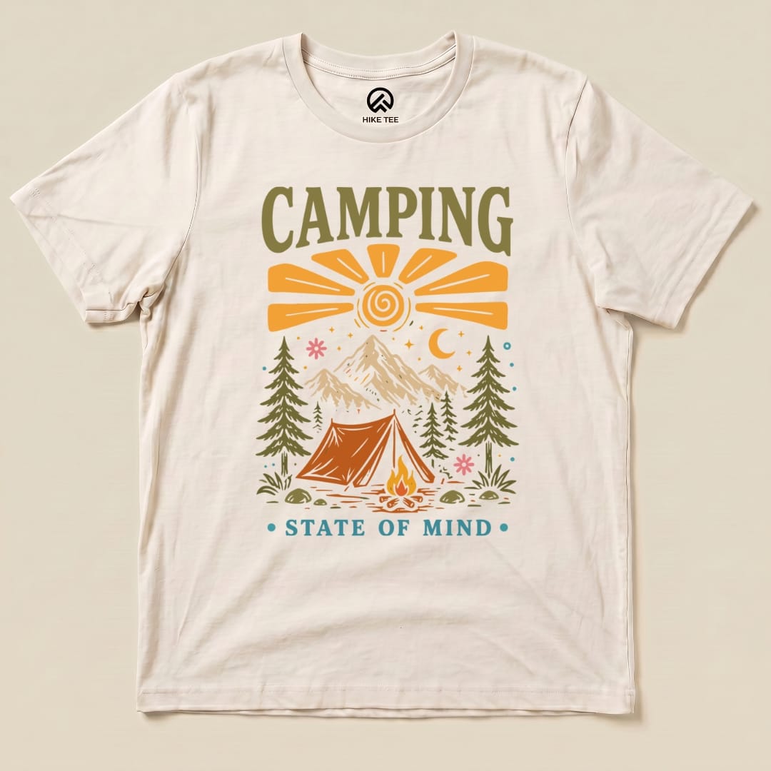 Camping Summer Shirt Hike Tee T-Shirt Natural / S