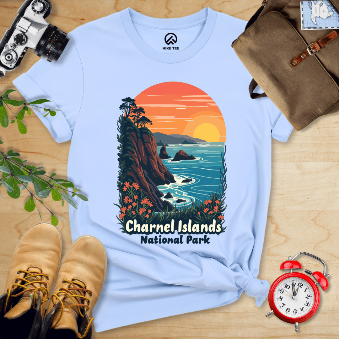 Hike Tee T-Shirt Baby Blue / S Channel Islands National Park Shirt