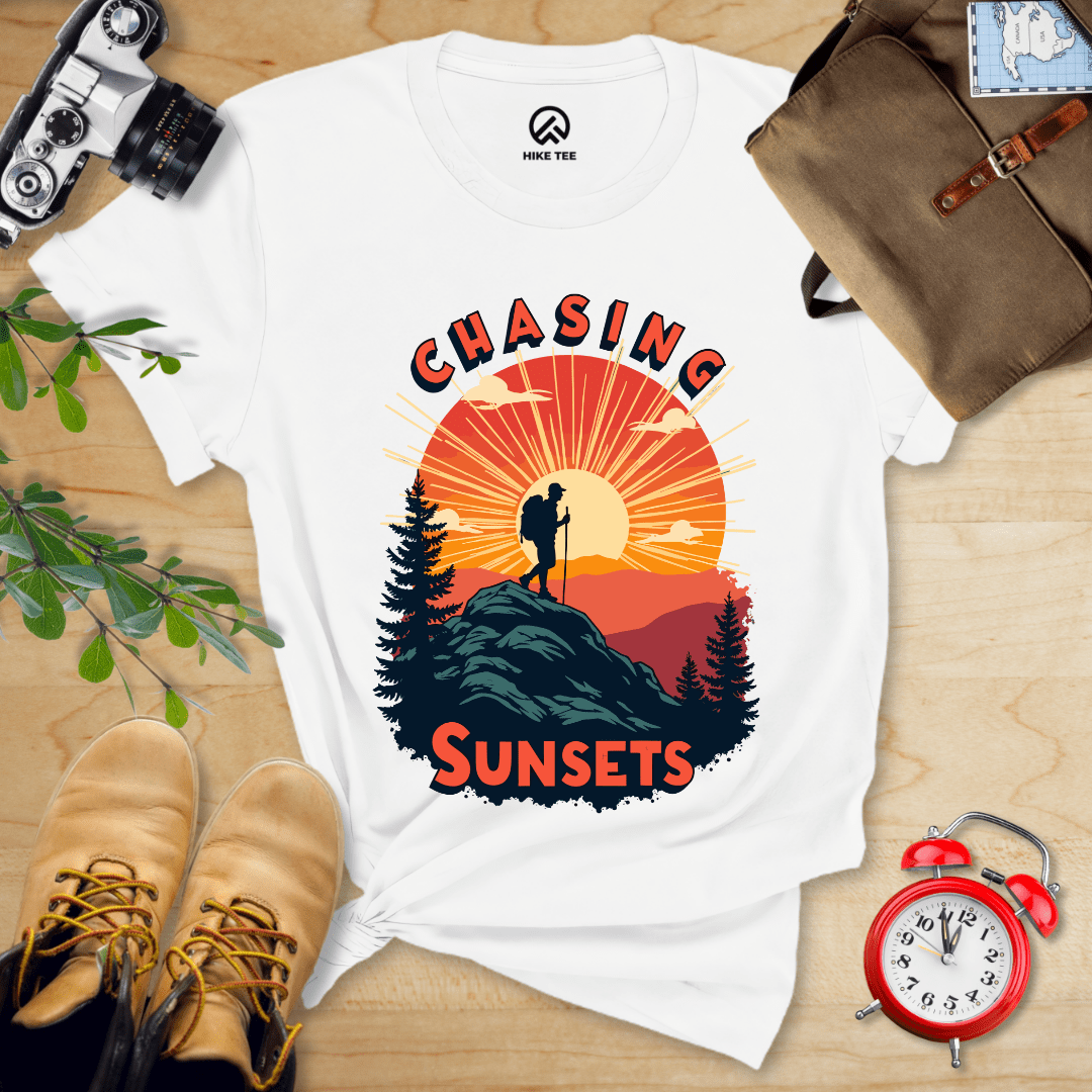 Hike Tee T-Shirt White / S Chasing Sunsets Shirt