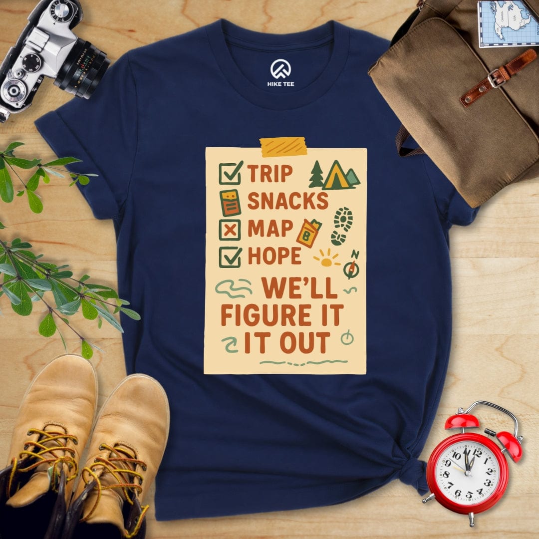 Hike Tee T-Shirt Navy / S Checklist Shirt