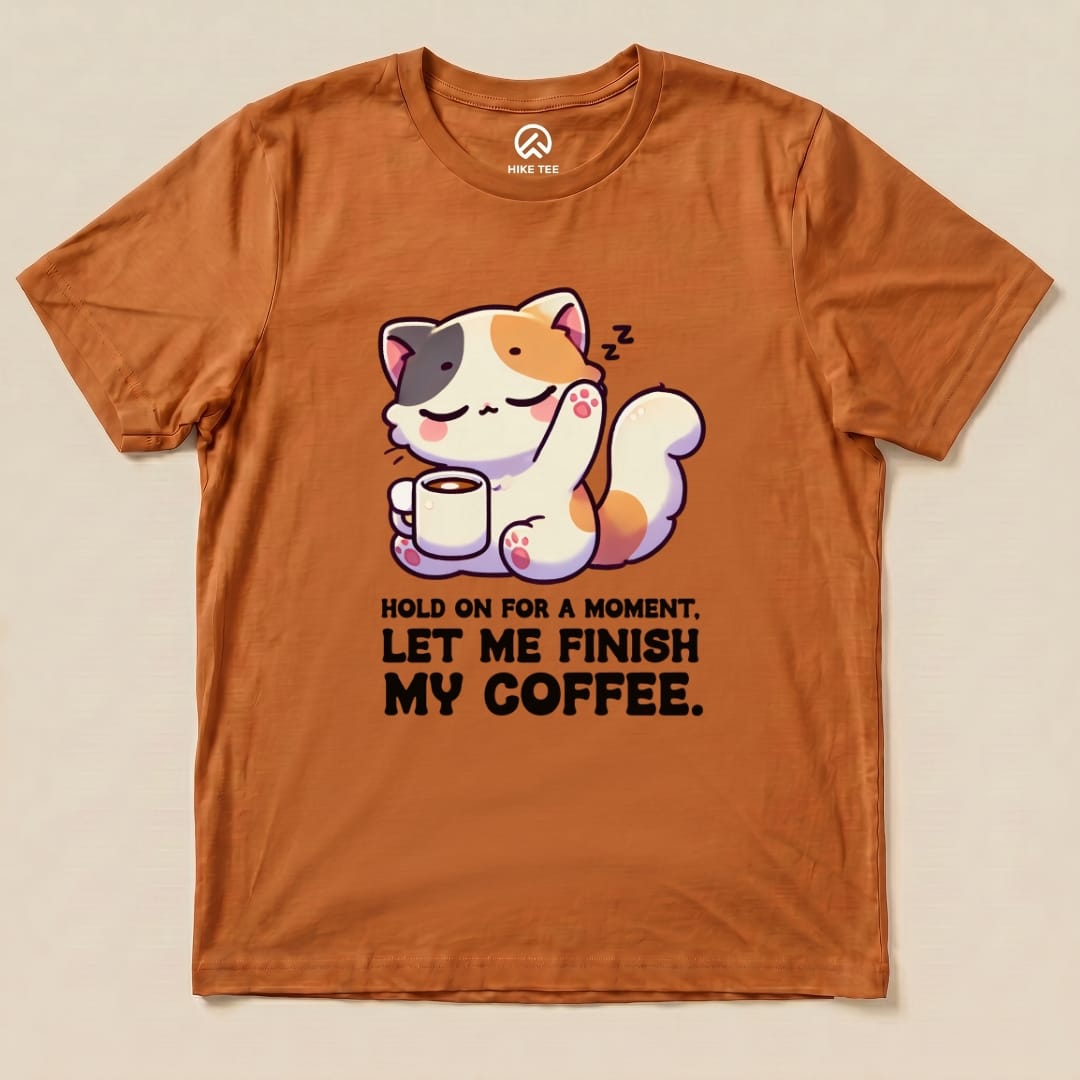 Coffee First Cat Shirt Hike Tee T-Shirt Autumn / S