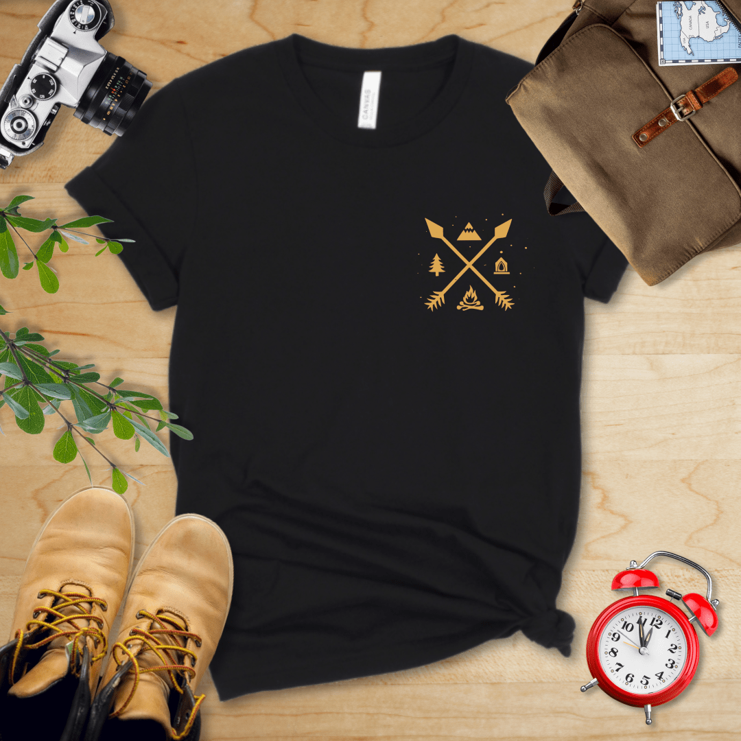 Hike Tee T-Shirt Black / S Cross Arrows Adventure Shirt