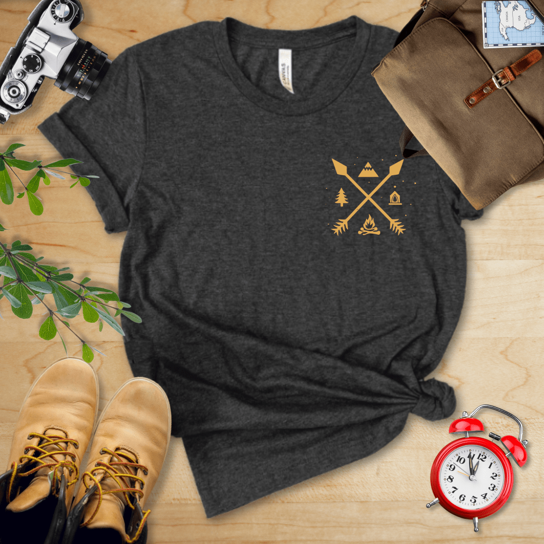 Hike Tee T-Shirt Dark Grey Heather / S Cross Arrows Adventure Shirt