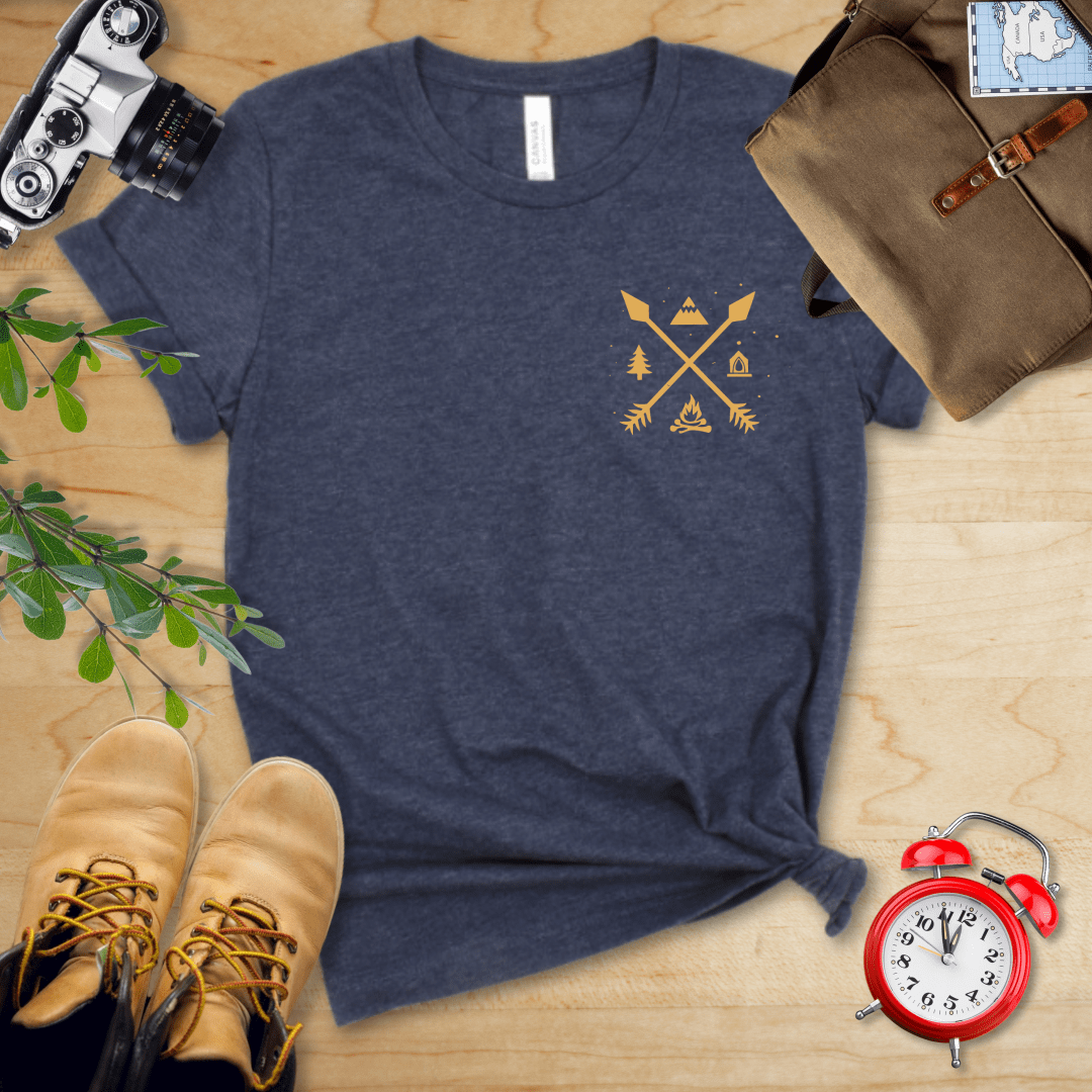 Hike Tee T-Shirt Heather Navy / S Cross Arrows Adventure Shirt