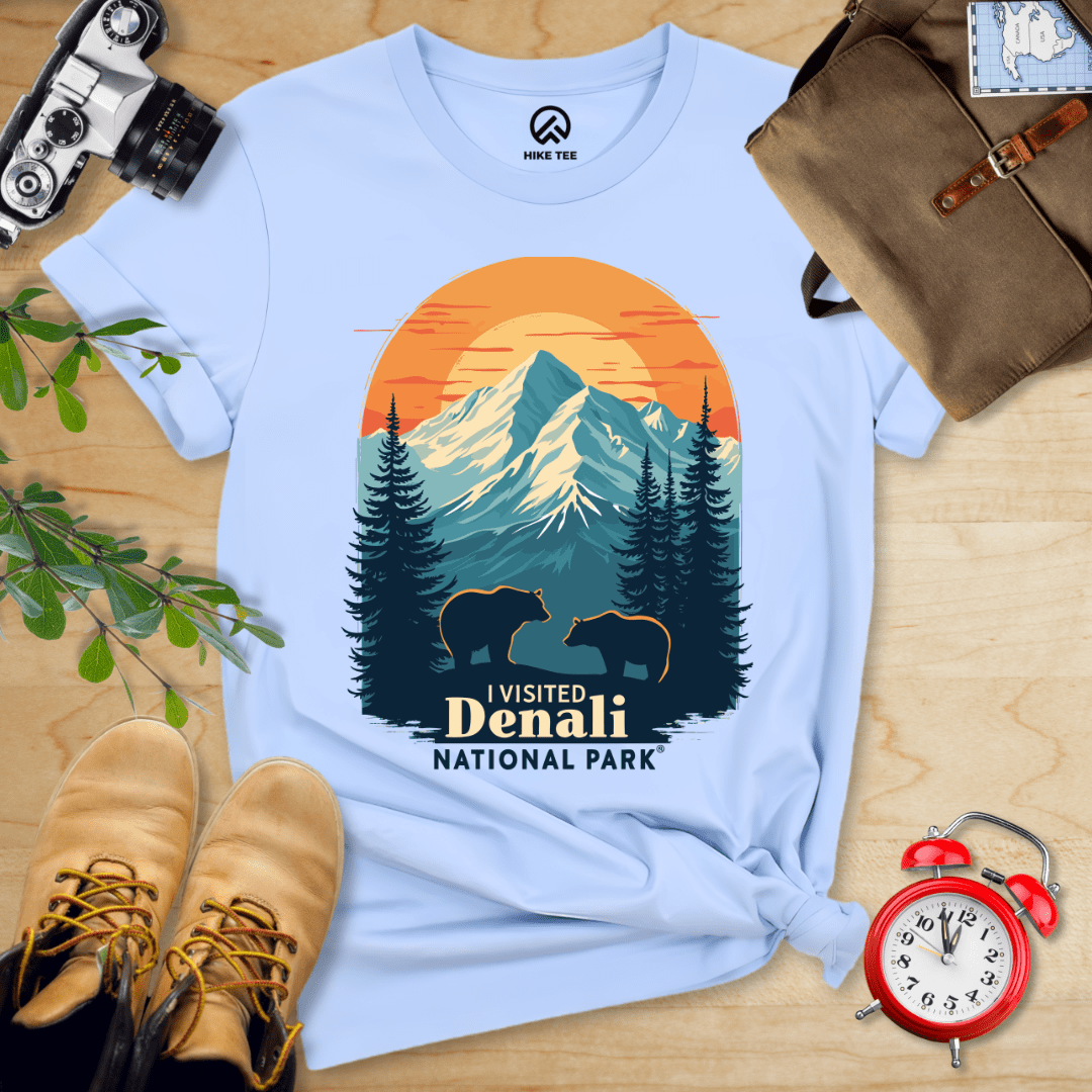Hike Tee T-Shirt Baby Blue / S Denali National Park Shirt