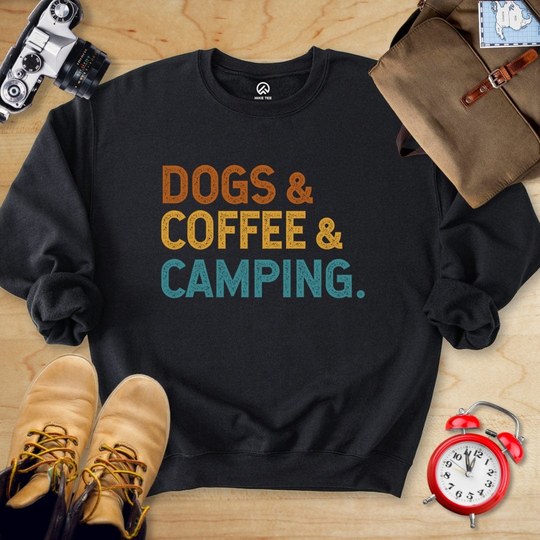 Hike Tee Sweatshirt Black / S Dog & Coffee Sweatshirt