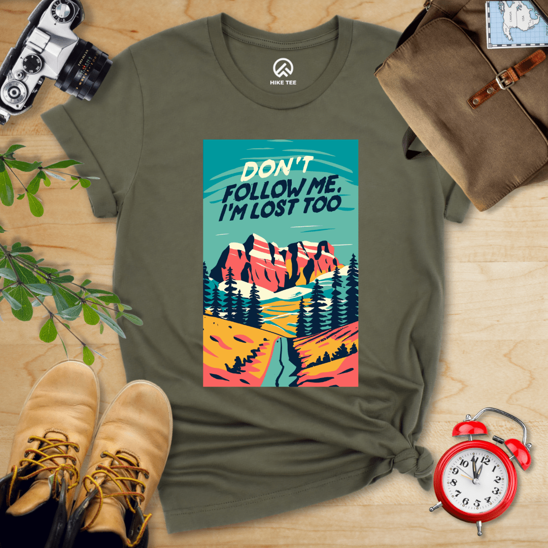 Hike Tee T-Shirt Military Green / S Don't Follow Me Shirt