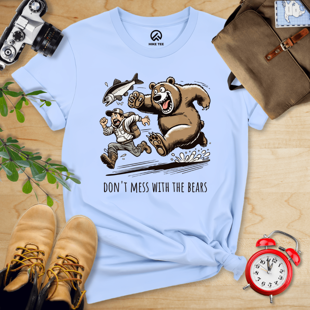 Hike Tee T-Shirt Baby Blue / S Don't Mess With The Bears Shirt
