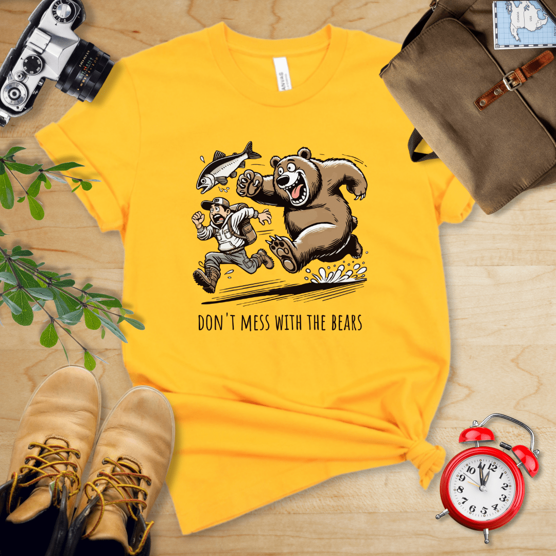 Hike Tee T-Shirt Gold / S Don't Mess With The Bears Shirt