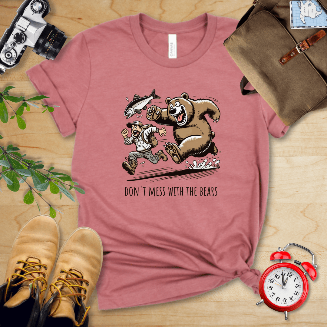 Hike Tee T-Shirt Heather Mauve / S Don't Mess With The Bears Shirt