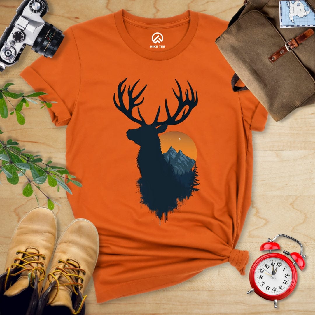 Hike Tee T-Shirt Autumn / S Elk Sunset Shirt