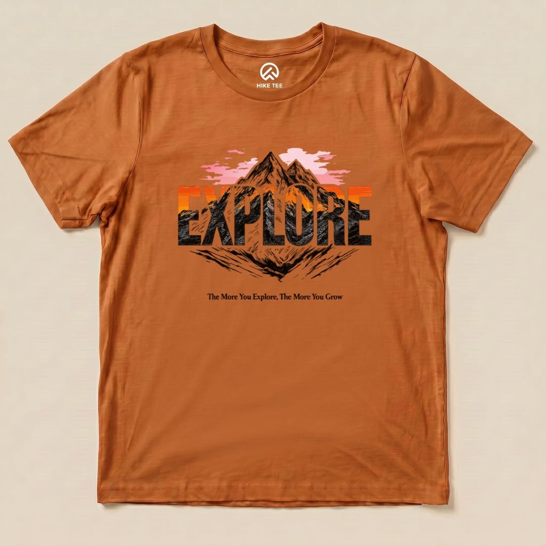 Explore Mountains Shirt Hike Tee T-Shirt Autumn / S