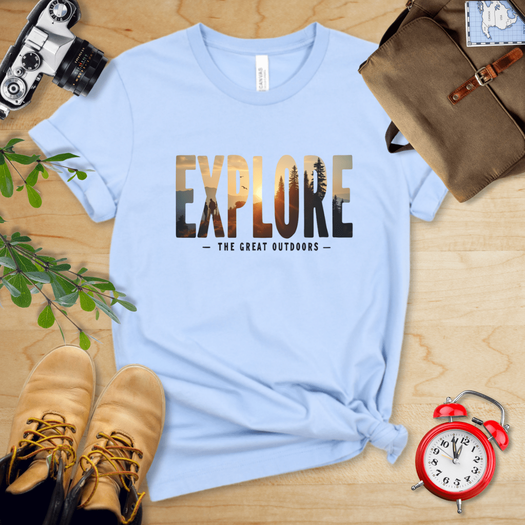 Hike Tee T-Shirt Baby Blue / S Explore Shirt
