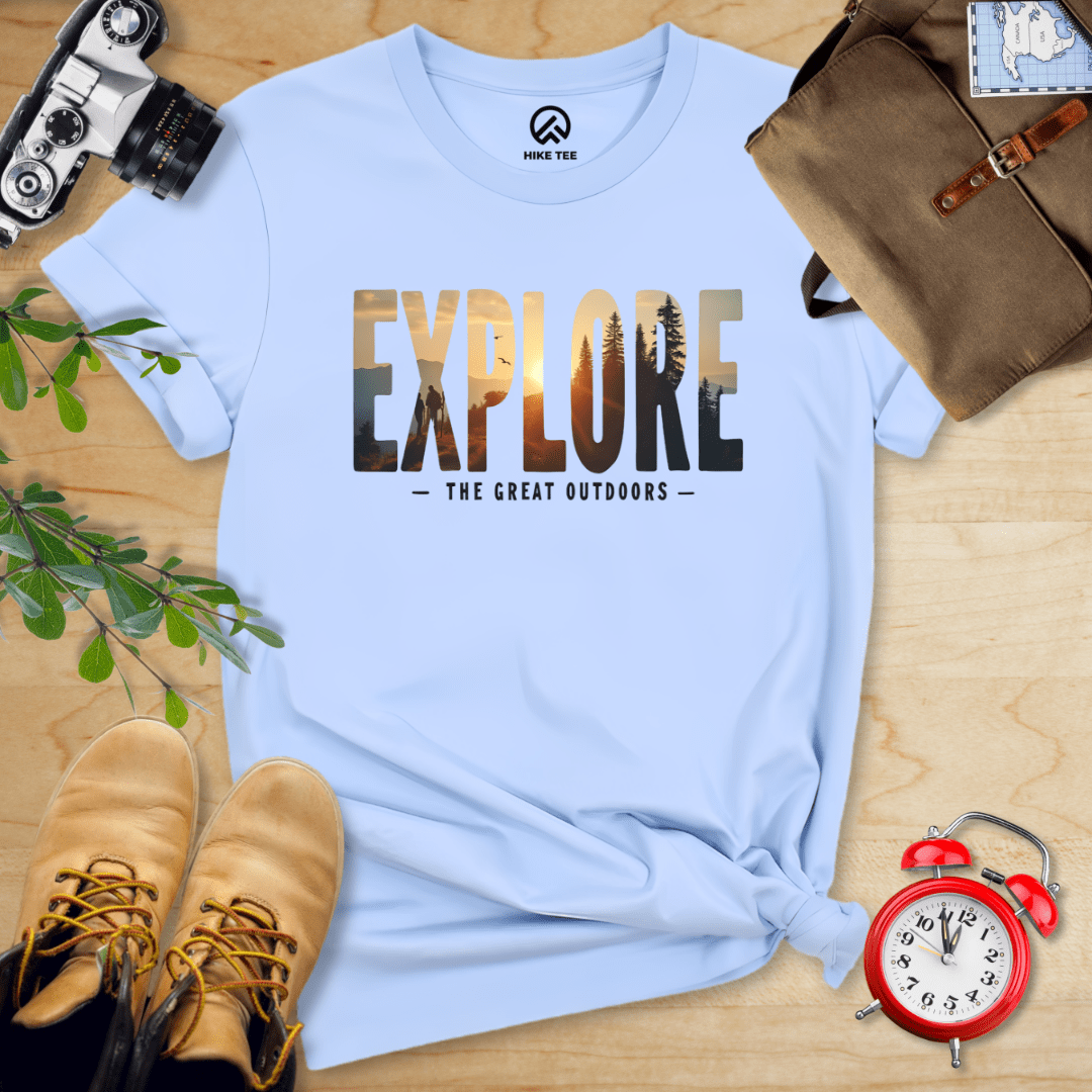 Hike Tee T-Shirt Baby Blue / S Explore Shirt