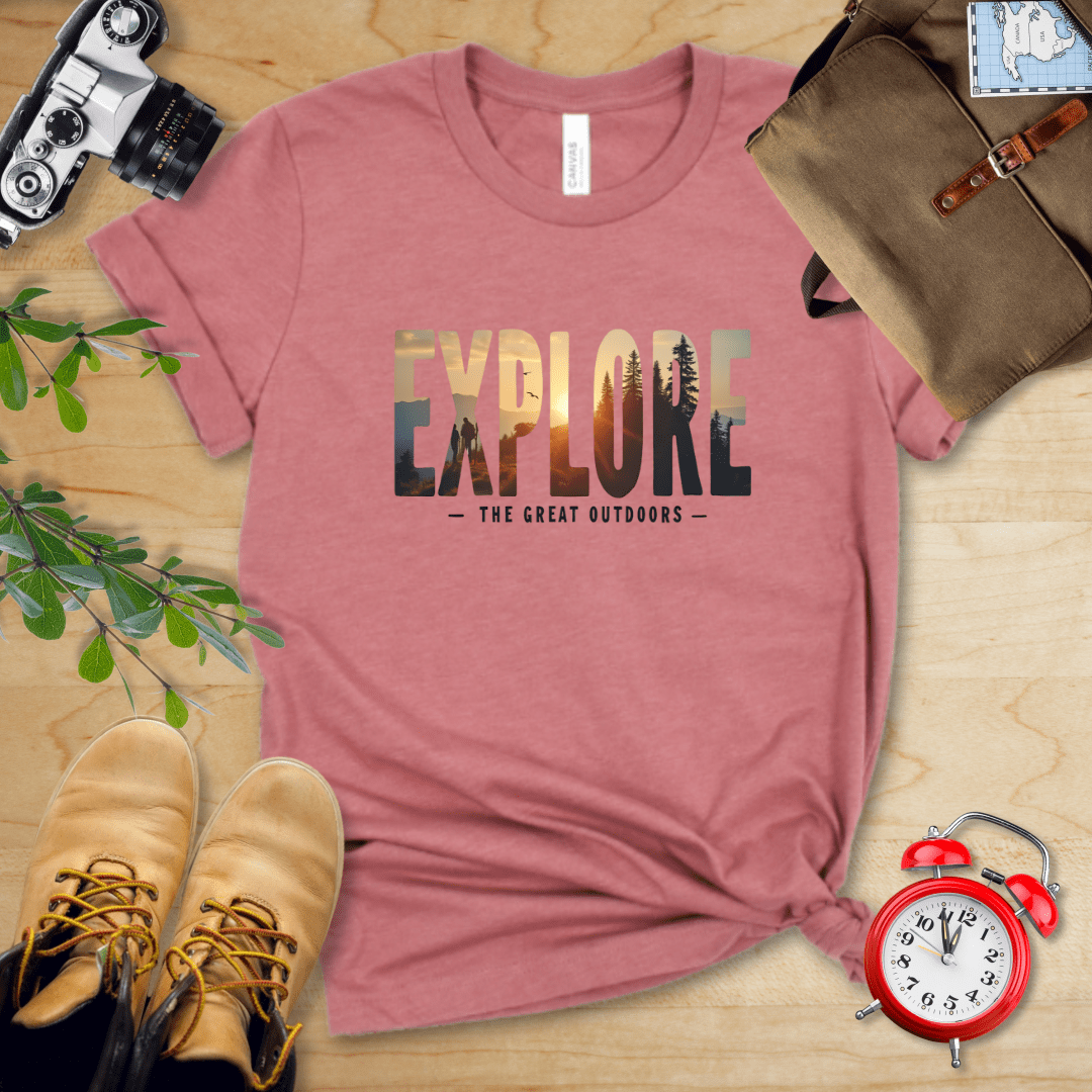Hike Tee T-Shirt Heather Mauve / S Explore Shirt
