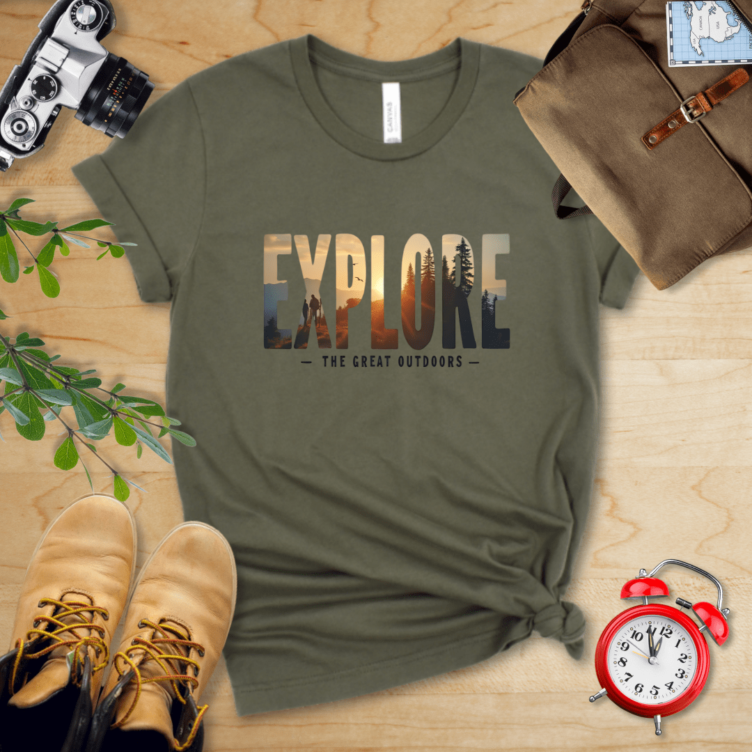 Hike Tee T-Shirt Military Green / S Explore Shirt
