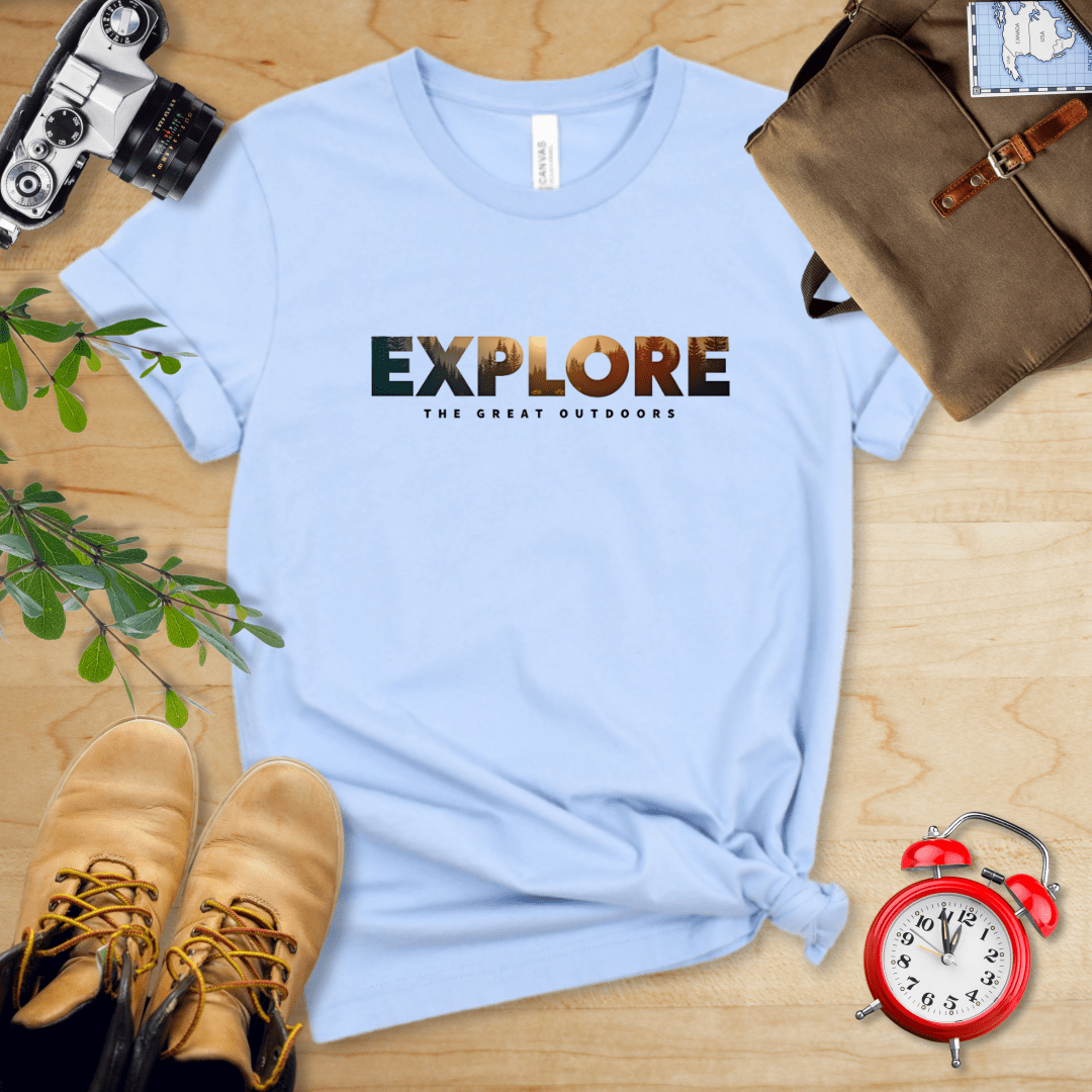 Hike Tee T-Shirt Baby Blue / S Explore The Great Outdoors Shirt