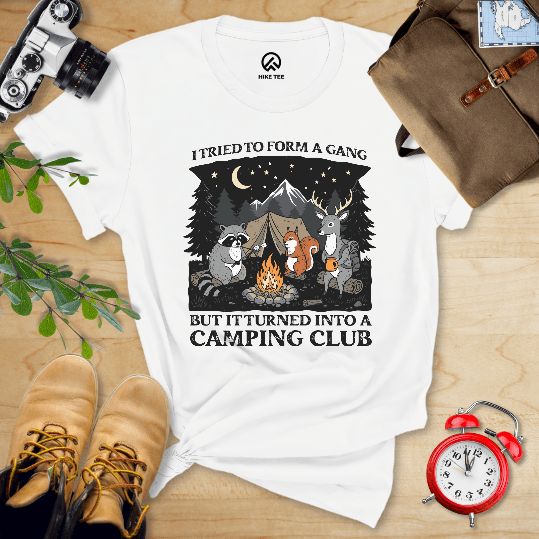 Hike Tee T-Shirt White / S Form a Gang Camping Club Shirt