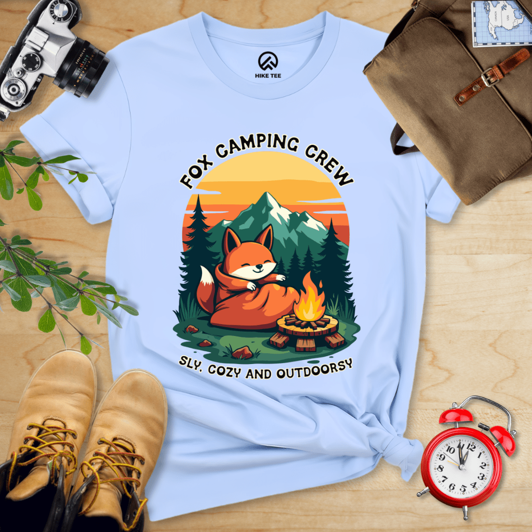 Hike Tee T-Shirt Baby Blue / S Fox Camping Crew