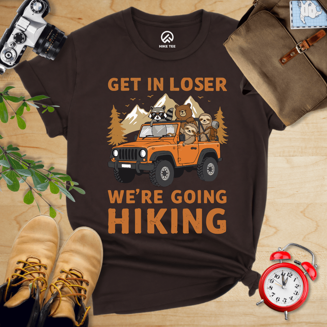 Hike Tee T-Shirt Brown / S Get in Loser Hiking Shirt