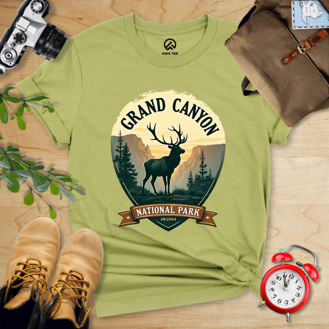 Hike Tee T-Shirt Heather Green / S Grand Canyon National Park Shirt