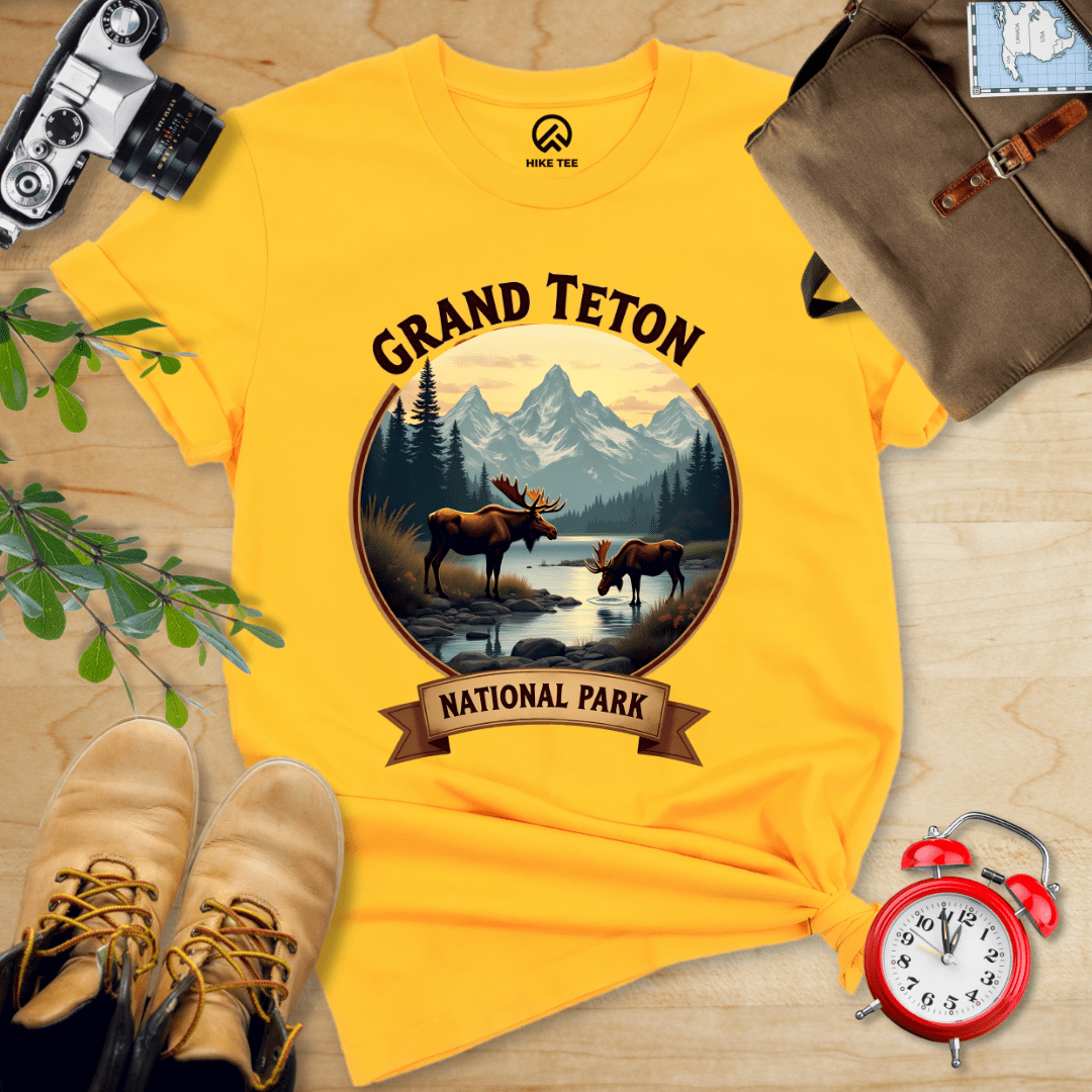 Hike Tee T-Shirt Gold / S Grand Teton Moose Shirt