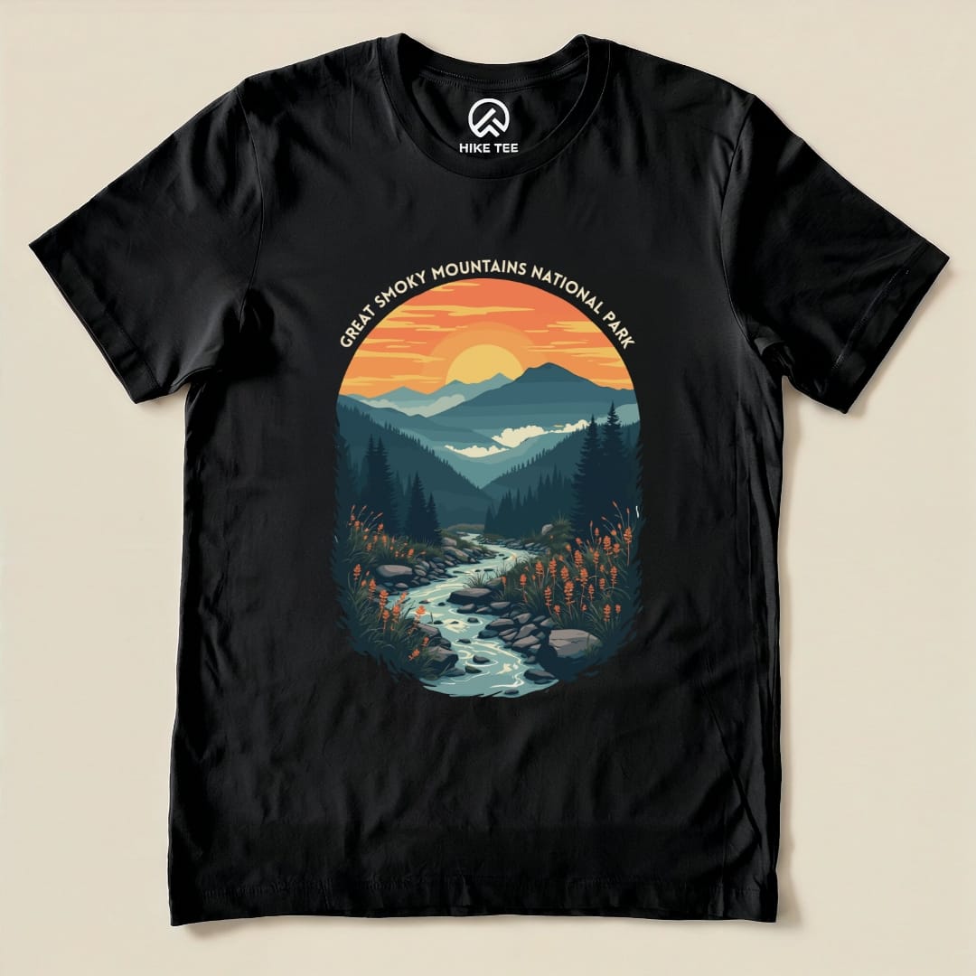Hike Tee T-Shirt Black / S Great Smoky Mountains National Park Shirt