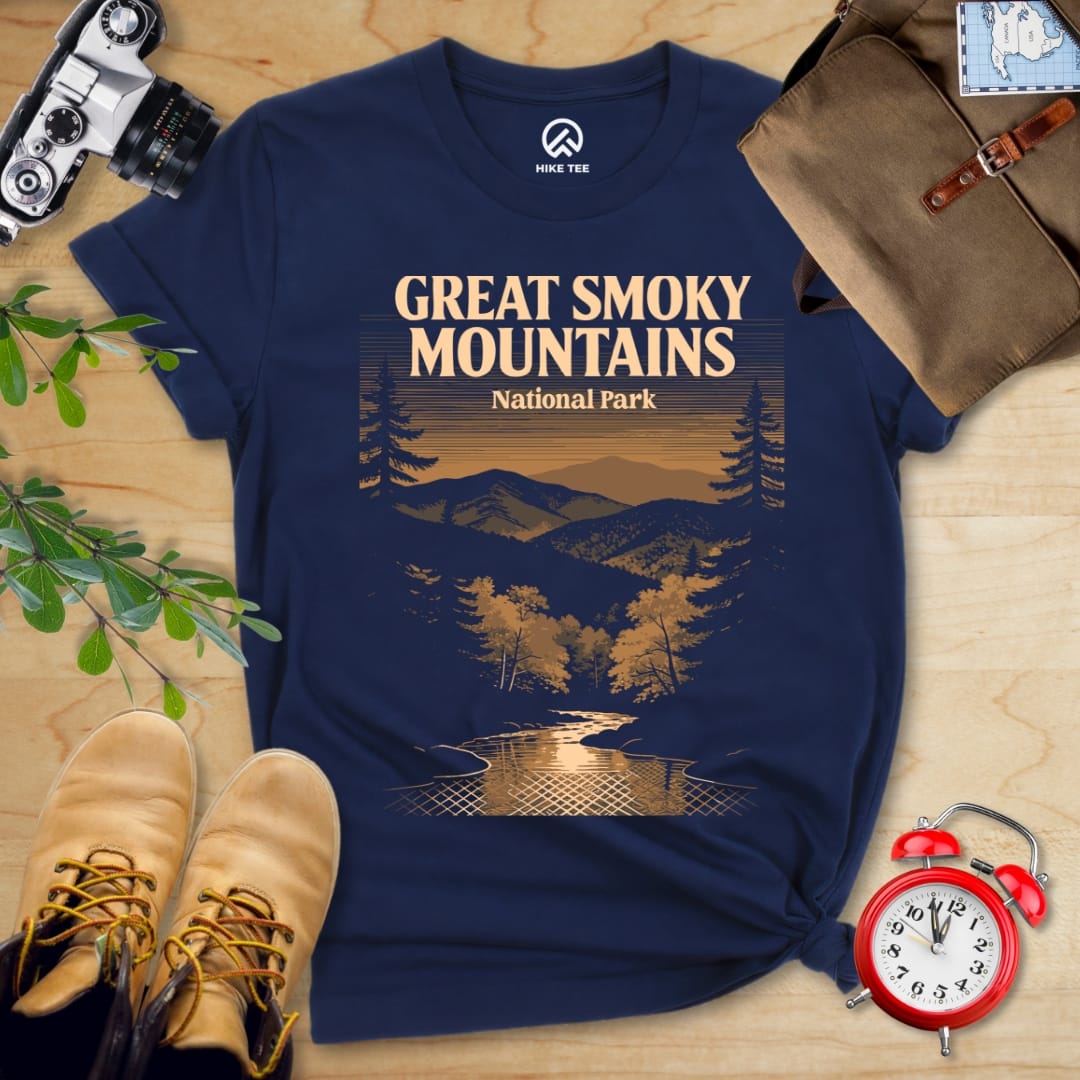 Hike Tee T-Shirt Navy / S Great Smoky Mountains Vintage Shirt