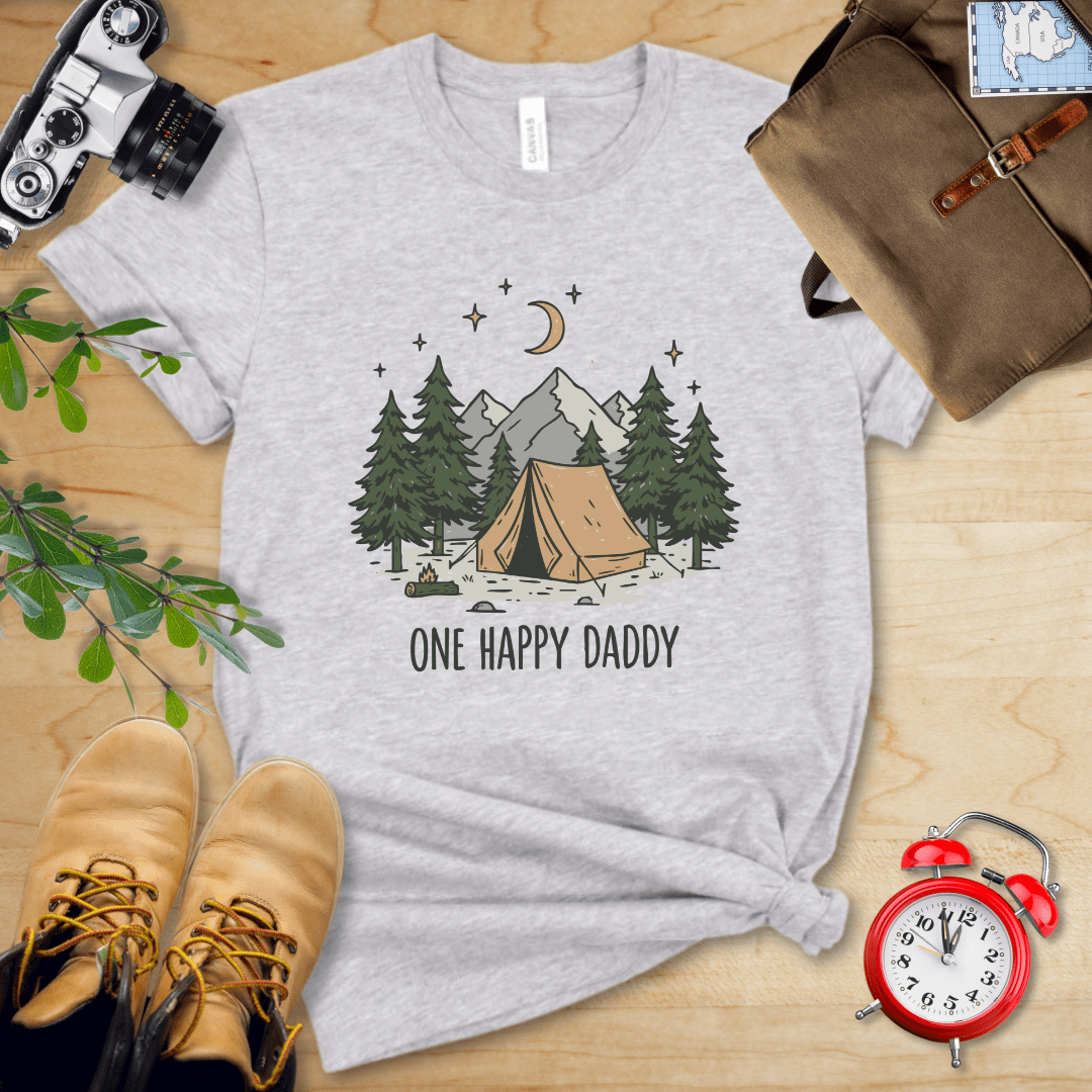 Hike Tee T-Shirt Athletic Heather / S Happy Daddy Camping Shirt