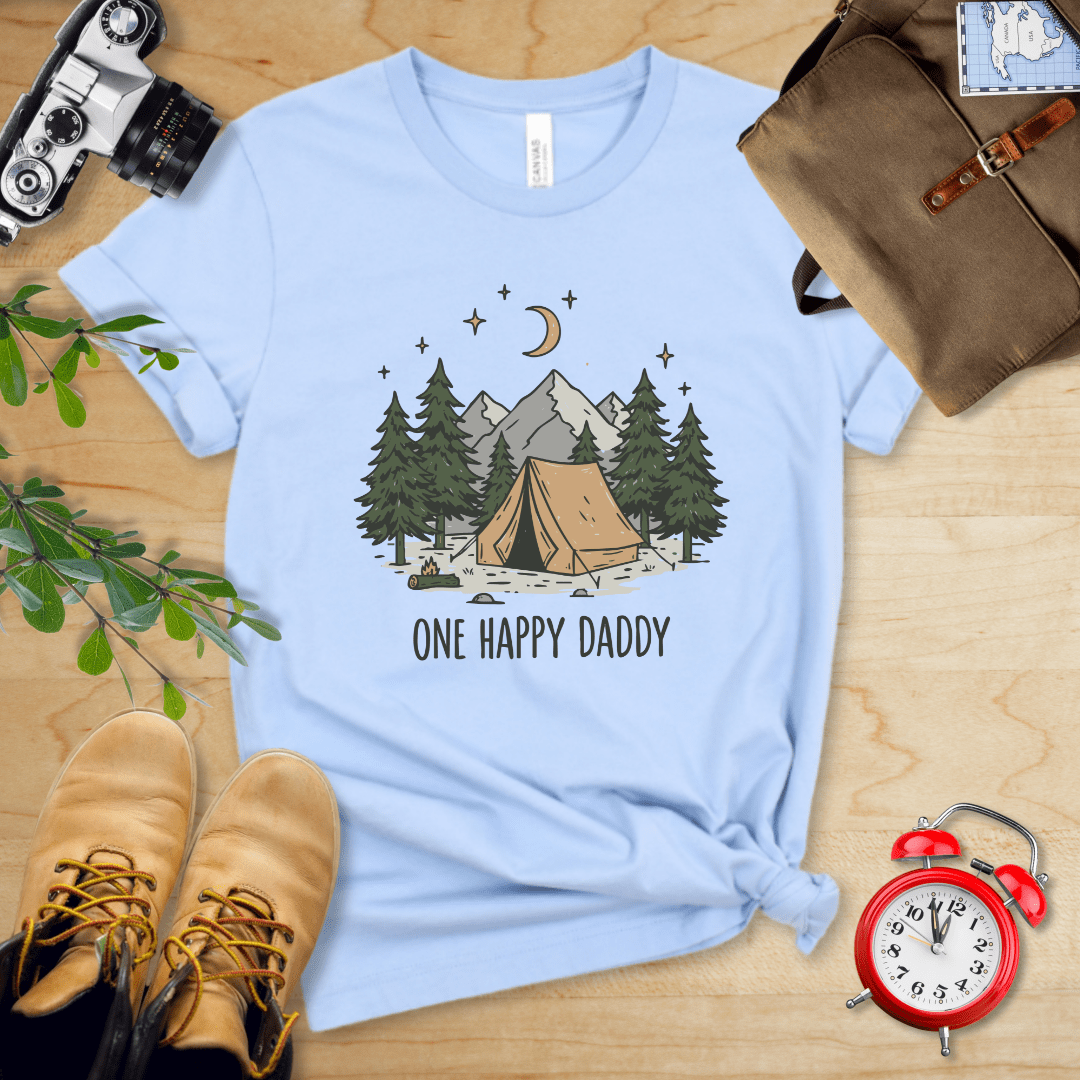 Hike Tee T-Shirt Baby Blue / S Happy Daddy Camping Shirt